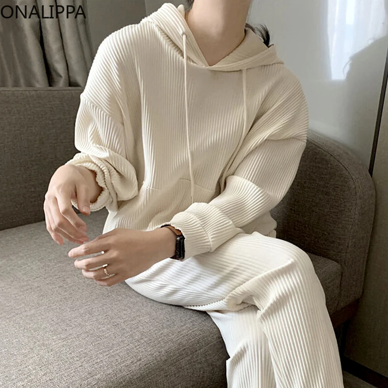 ONALIPPA Sports Sets 2021 Autumn Korean Lazy Style Hooded Drawstring Large Pockets Sweater High-Waist All-Match Casual Trousers
ONALIPPA Sports Sets 2021 Autumn Korean Lazy Style Hooded Drawstring Large Pockets Sweater High-Waist All-Match Casual Trousers