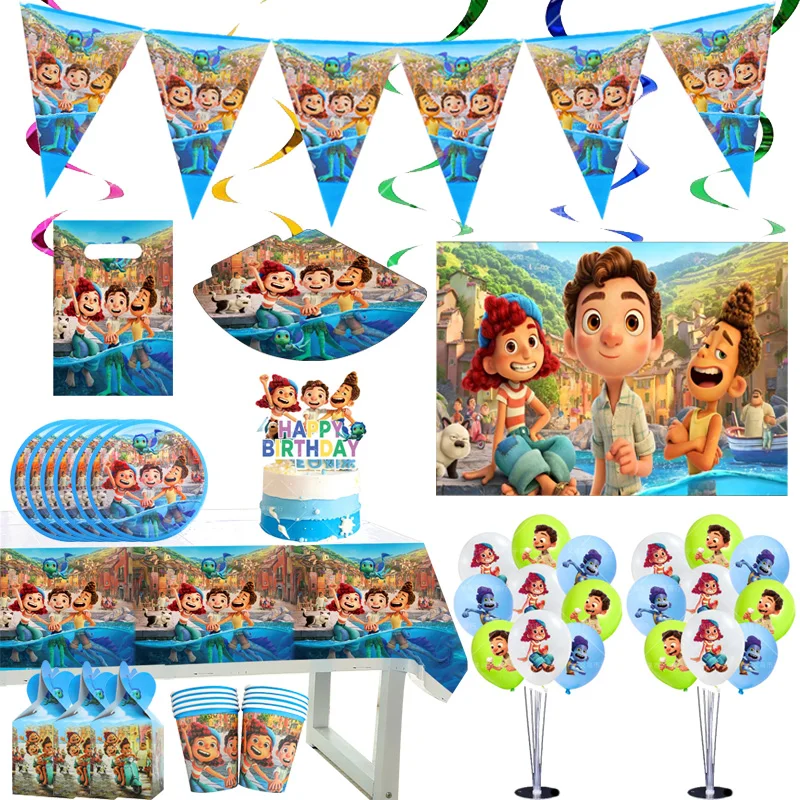 Disney Luca Fish Party Supplies Decorations Kids Birthday Disposable Tableware Cups Plates balloon Party Favors Decoration Set
Disney Luca Fish Party Supplies Decorations Kids Birthday Disposable Tableware Cups Plates balloon Party Favors Decoration Set