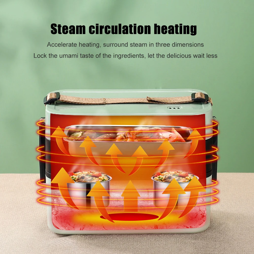 220V 300W Electric Heating Lunch Box Stainless Steel Food Warmer Heater Rice Storage Container Dinnerware Sets Green /White
220V 300W Electric Heating Lunch Box Stainless Steel Food Warmer Heater Rice Storage Container Dinnerware Sets Green /White