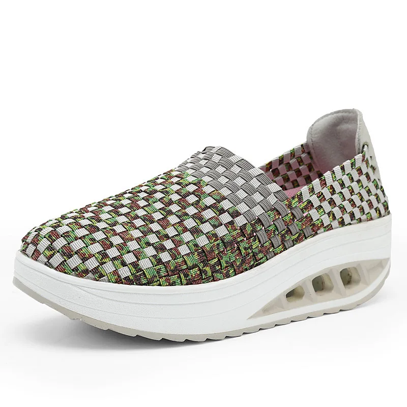Koovan Women's Sneakers Thick Bottom 2020 New Hand-Woven Rocking Shoes Hollow Mesh Shoe Platform Air Cushion Lady Casual Shoes
Koovan Women's Sneakers Thick Bottom 2020 New Hand-Woven Rocking Shoes Hollow Mesh Shoe Platform Air Cushion Lady Casual Shoes