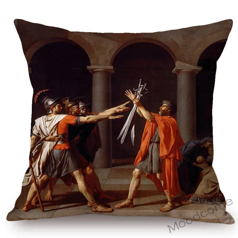 Jacques-Louis David French Artist Neoclassicism Oil Painting Napoleon Revolution Art Pillow Case Linen Sofa Cushion Cover | Дом и сад