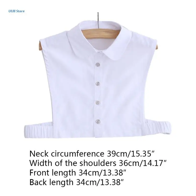 Korean Women Office Lady Detachable Lapel Half Shirt Blouse Minimalist Black White Button Down False Fake Collar Decorative
Korean Women Office Lady Detachable Lapel Half Shirt Blouse Minimalist Black White Button Down False Fake Collar Decorative