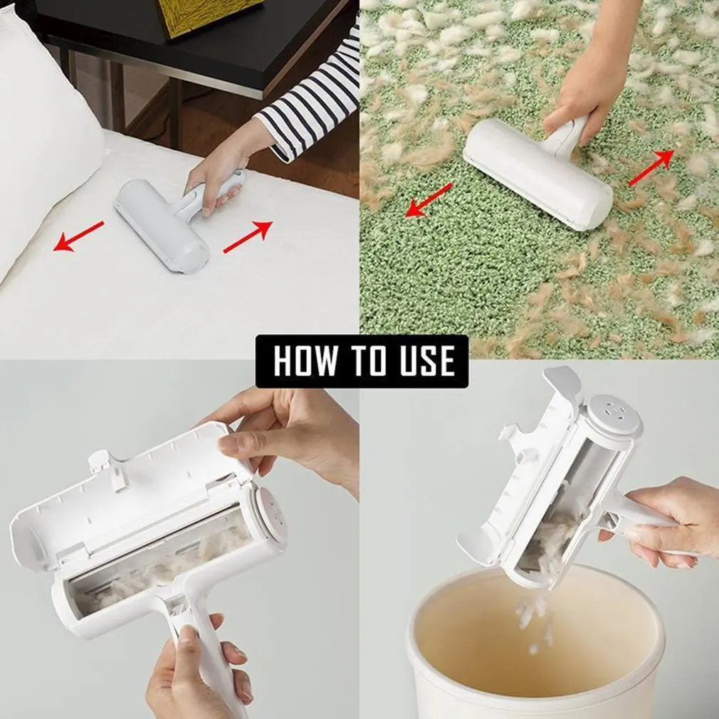 2-Way Pet Hair Remover Roller Lint Sticking Roller Removing Dog Cat Hair from Furniture Carpets Clothing One Hand Operate
2-Way Pet Hair Remover Roller Lint Sticking Roller Removing Dog Cat Hair from Furniture Carpets Clothing One Hand Operate