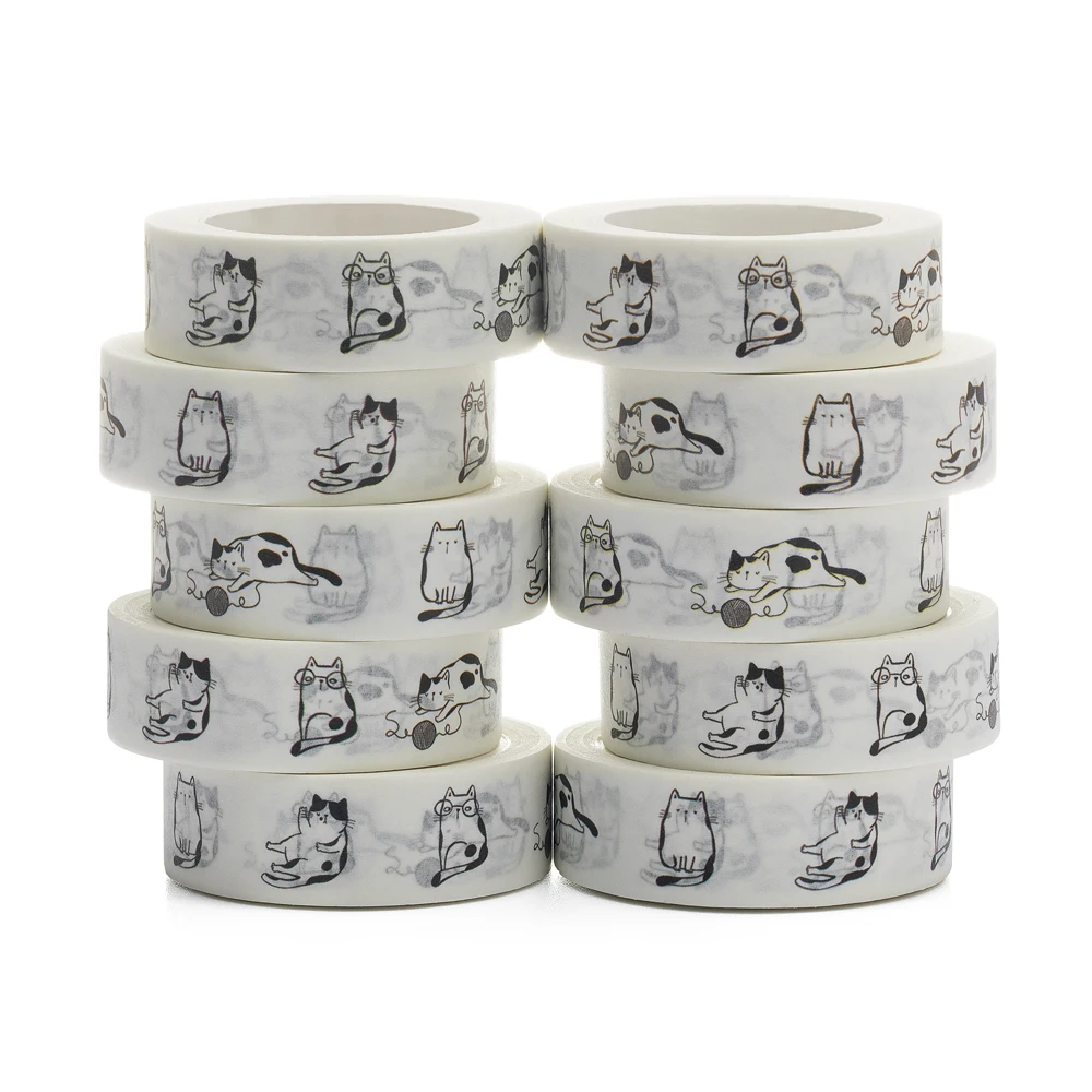 10pcs/Lot 15mm x 10m Draw Character Funny Cat Doodle Cartoon Washi Tape Scrapbook Paper Masking Adhesive Washi Tape Set
10pcs/Lot 15mm x 10m Draw Character Funny Cat Doodle Cartoon Washi Tape Scrapbook Paper Masking Adhesive Washi Tape Set