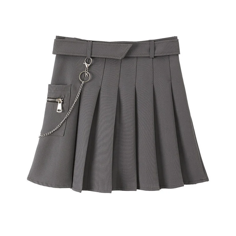 Punk Women Plaid Mini Skirt Pleated A-Line Skirt Sashes Fashion High Waist Sweet Harajuku Summer Casual Female Skirt Belt Chain
Punk Women Plaid Mini Skirt Pleated A-Line Skirt Sashes Fashion High Waist Sweet Harajuku Summer Casual Female Skirt Belt Chain