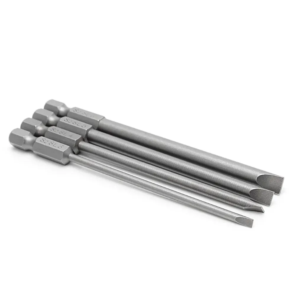 4 Pcs Slotted Screwdriver Bit 100mm 3mm-6mm S2 Magnetic Flat Head W/ 1/4'' Hex Shank For Hand Repair Tools Accessories
4 Pcs Slotted Screwdriver Bit 100mm 3mm-6mm S2 Magnetic Flat Head W/ 1/4'' Hex Shank For Hand Repair Tools Accessories