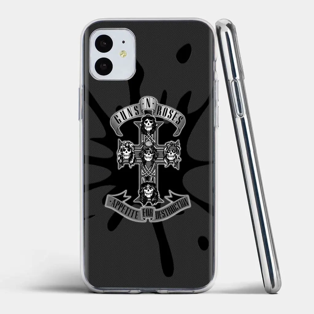 Для samsung Galaxy Note 2 3 4 5 8 9 S2 S3 S4 S5 мини S6 S7 край S8 S9 плюс guns n roses музыка в стиле ретро на