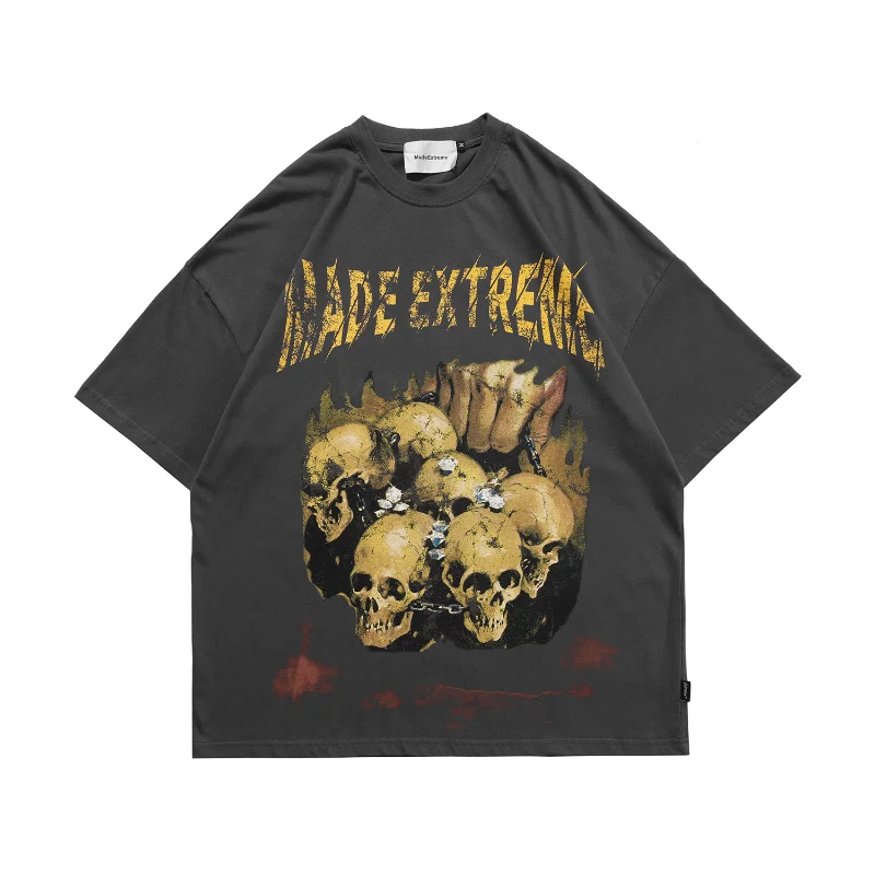 Hip Hop Skull Skeleton Printed Rock Style Retro Men T Shirt Short Sleeve Punk Tshirt Oversize Femme Tops Women 2021 New Summer
Hip Hop Skull Skeleton Printed Rock Style Retro Men T Shirt Short Sleeve Punk Tshirt Oversize Femme Tops Women 2021 New Summer