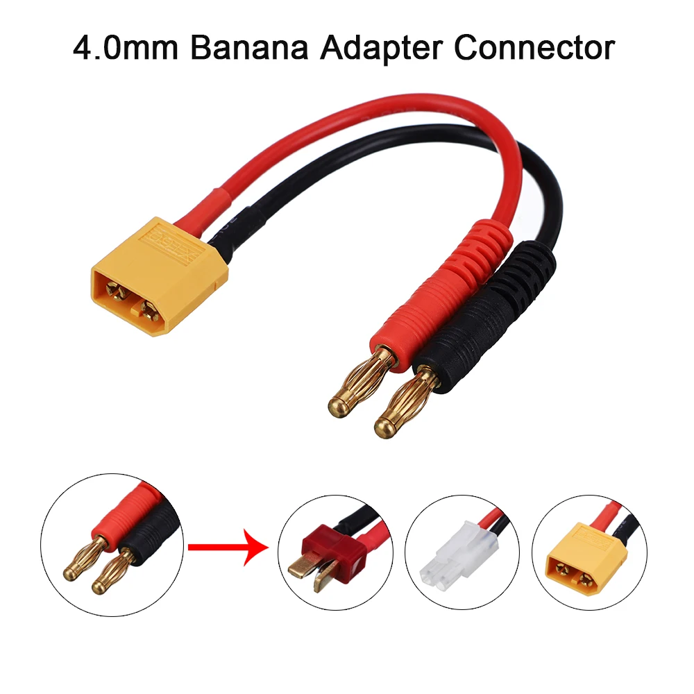 4.0mm Banana Adapter Connector XT60 T Tamiya Wire Cable Lipo Battery RC Drone Imax B6 B6AC | Электроника