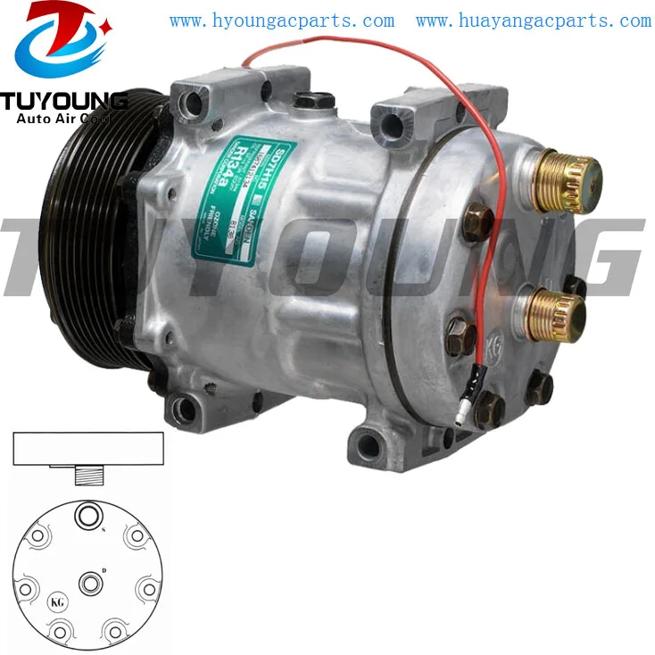 Compressor SD7H15 Auto AC For CNH 84807673 
Compressor SD7H15 Auto AC For CNH 84807673