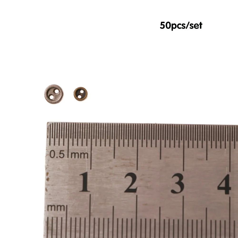 50 pcs Mini Metal Buttons Handmade Sewing Button 2-Holes Doll Buttons DIY Doll Clothes Accessories
50 pcs Mini Metal Buttons Handmade Sewing Button 2-Holes Doll Buttons DIY Doll Clothes Accessories
