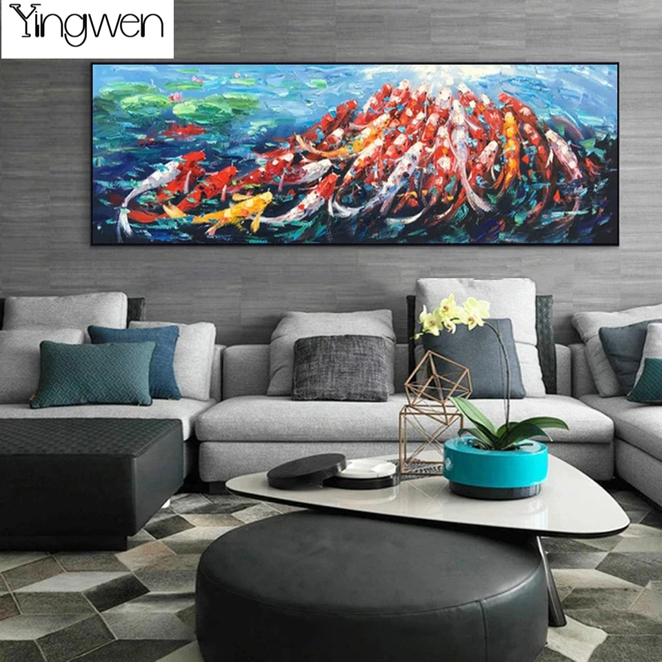 3D Diamond Painting 5D DIY Abstract Feng Shui Koi Fish Lotus Landscape Full Diamond Embroidery Cross Stitch Art Home Decor Gift 
3D Diamond Painting 5D DIY Abstract Feng Shui Koi Fish Lotus Landscape Full Diamond Embroidery Cross Stitch Art Home Decor Gift