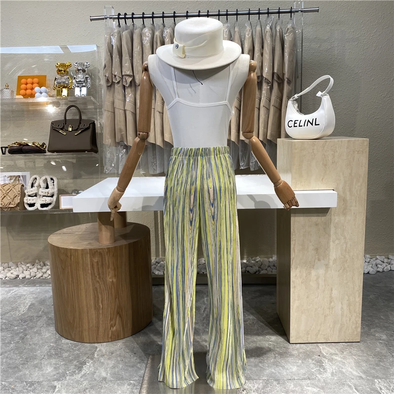 Niche Design Fashion Rainbow Straight Slacks Tie-dyed High-waisted Loose-fitting Slim Versatile Wide-leg Slits Pants
Niche Design Fashion Rainbow Straight Slacks Tie-dyed High-waisted Loose-fitting Slim Versatile Wide-leg Slits Pants