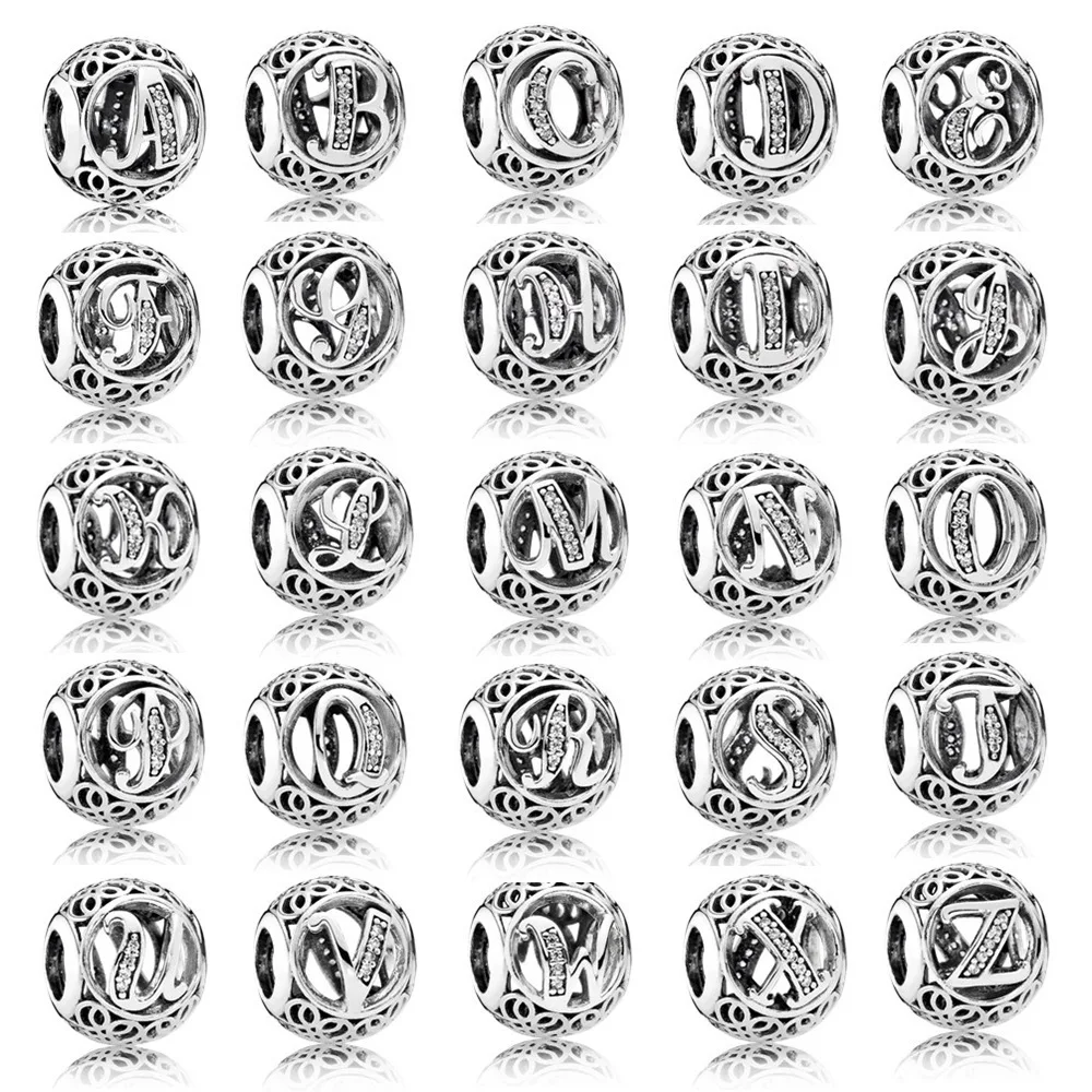 Paylor 1pcs Letter A-Z Silver Color Vintage Clear CZ Zircon Alphabet Bead Charms Fits Original Pandora Bracelet Dropshipping
Paylor 1pcs Letter A-Z Silver Color Vintage Clear CZ Zircon Alphabet Bead Charms Fits Original Pandora Bracelet Dropshipping
