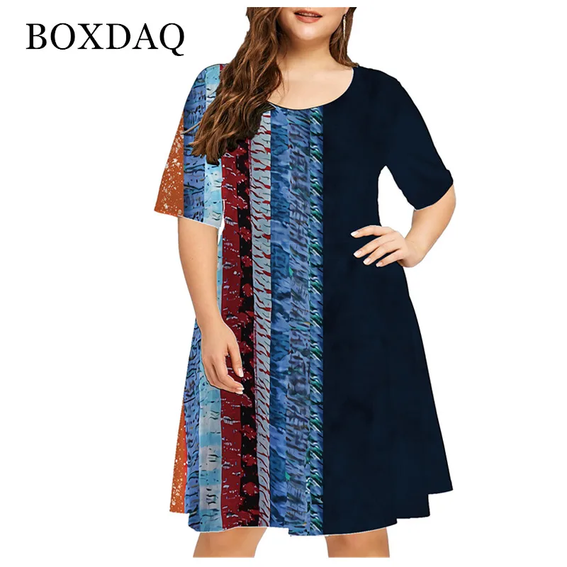 New 2021 Summer Women Bohemian Flower Print Dress Casual Short Sleeve Loose Dress Vintage Ladies 3D Striped Mini Dress Plus Size
New 2021 Summer Women Bohemian Flower Print Dress Casual Short Sleeve Loose Dress Vintage Ladies 3D Striped Mini Dress Plus Size
