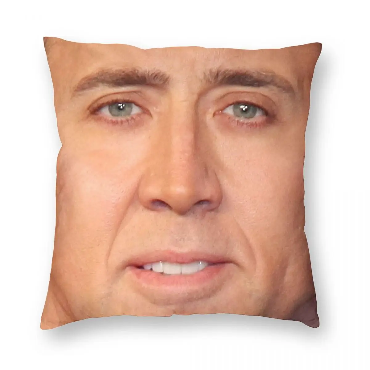 

Nicolas Cage Face V Pillowcase Polyester Linen Velvet Pattern Zip Decorative Throw Pillow Case Bed Cushion Cover 18"