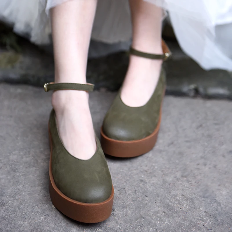 Artmu Origional Thick Bottom Platform Women Shoes 2020 New Shallow Mouth Genuine Leather Waterproof Green Shoes Handmade Retro
Artmu Origional Thick Bottom Platform Women Shoes 2020 New Shallow Mouth Genuine Leather Waterproof Green Shoes Handmade Retro