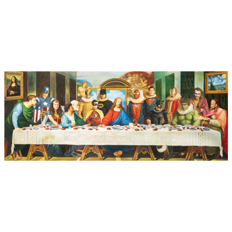 1:3 Marvel Superhero Funny Art Last Supper Poster Print Spiderman Superman Canvas Painting Children's Room Home Decoration Gift
1:3 Marvel Superhero Funny Art Last Supper Poster Print Spiderman Superman Canvas Painting Children's Room Home Decoration Gift
