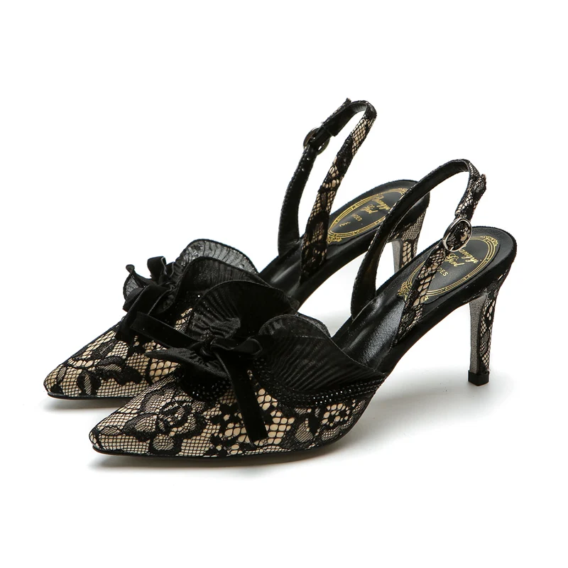 Pumps Women Wedding Shoes Crystal 8cm High Heels Mesh Stiletto Slingbacks Pump Fashion Ruffles Ladies Shoes Sexy Women Footwear 
Pumps Women Wedding Shoes Crystal 8cm High Heels Mesh Stiletto Slingbacks Pump Fashion Ruffles Ladies Shoes Sexy Women Footwear