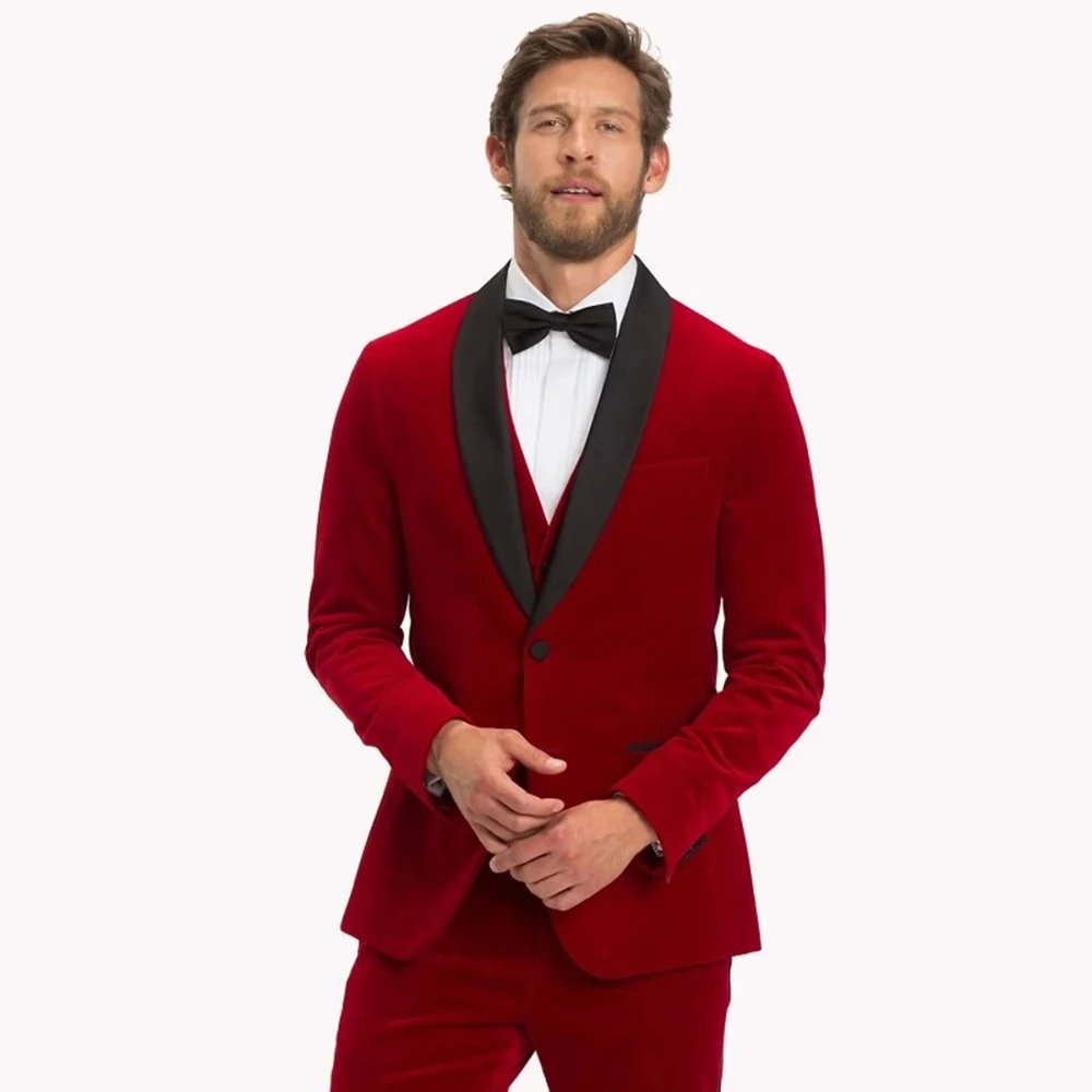 New Design Fashion Wedding Suit For Men Slim Fit Red Shawl Lapel 2 Piece(Blazer+Pants)Custom Made Formal Party Tuxedo Set
New Design Fashion Wedding Suit For Men Slim Fit Red Shawl Lapel 2 Piece(Blazer+Pants)Custom Made Formal Party Tuxedo Set