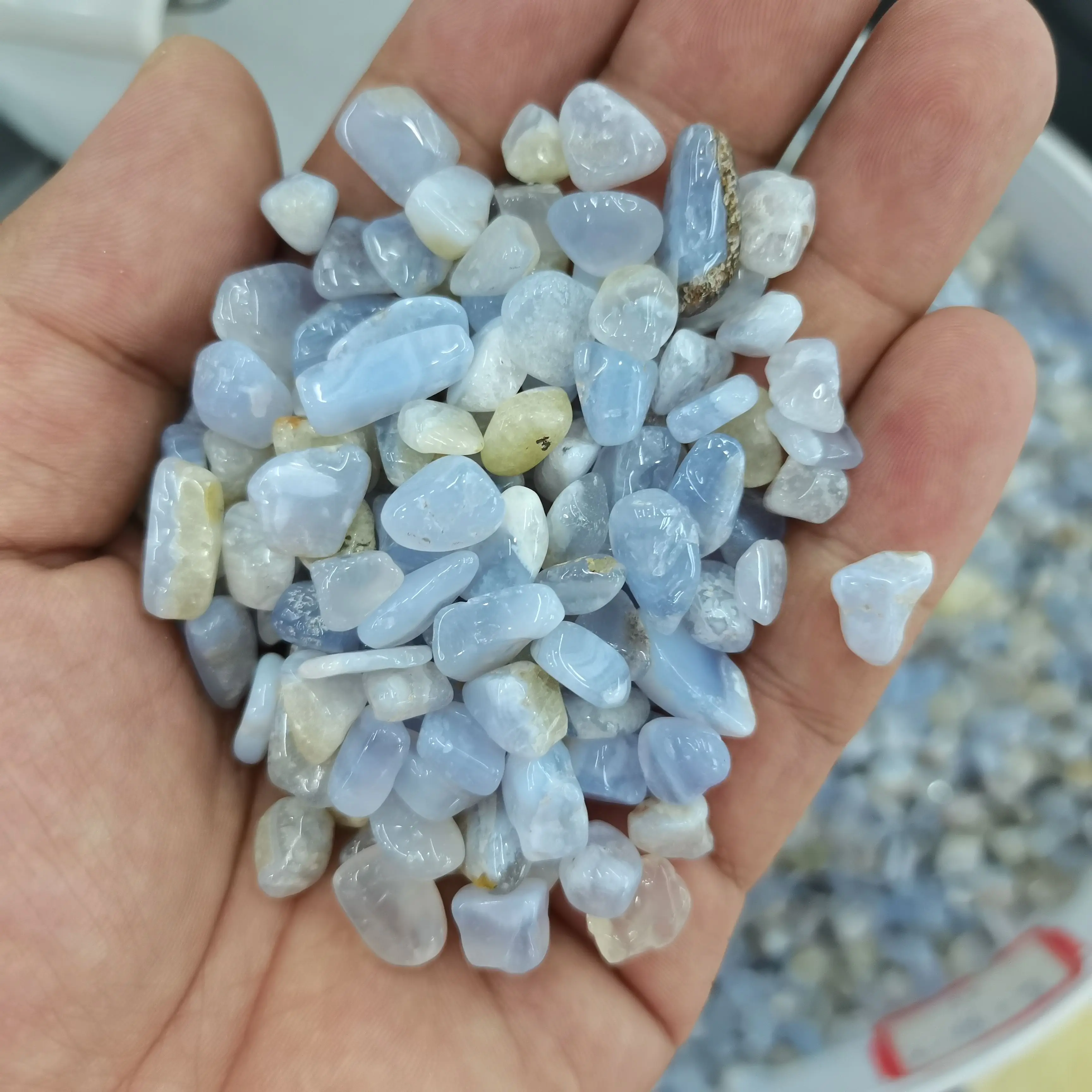100g Natural Agate stone polished Blue Lace agate tumbled stones for Home Decor mineral crystals meditation wicca healing stones
100g Natural Agate stone polished Blue Lace agate tumbled stones for Home Decor mineral crystals meditation wicca healing stones