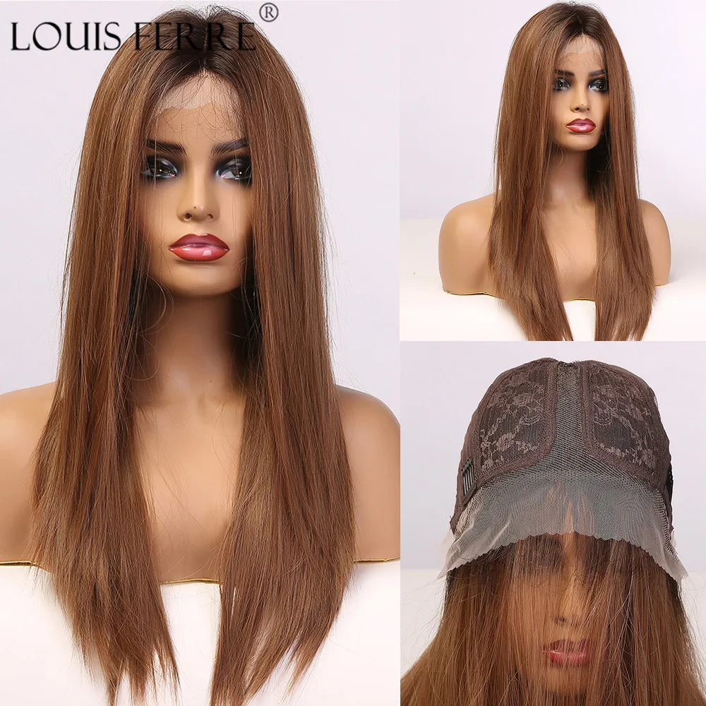 LOUIS FERRE Ombre Brown Synthetic Wigs for Women Lace Front Hair Wig Long Straight Wigs Natural Middle Part Heat Resistant Fibre
LOUIS FERRE Ombre Brown Synthetic Wigs for Women Lace Front Hair Wig Long Straight Wigs Natural Middle Part Heat Resistant Fibre