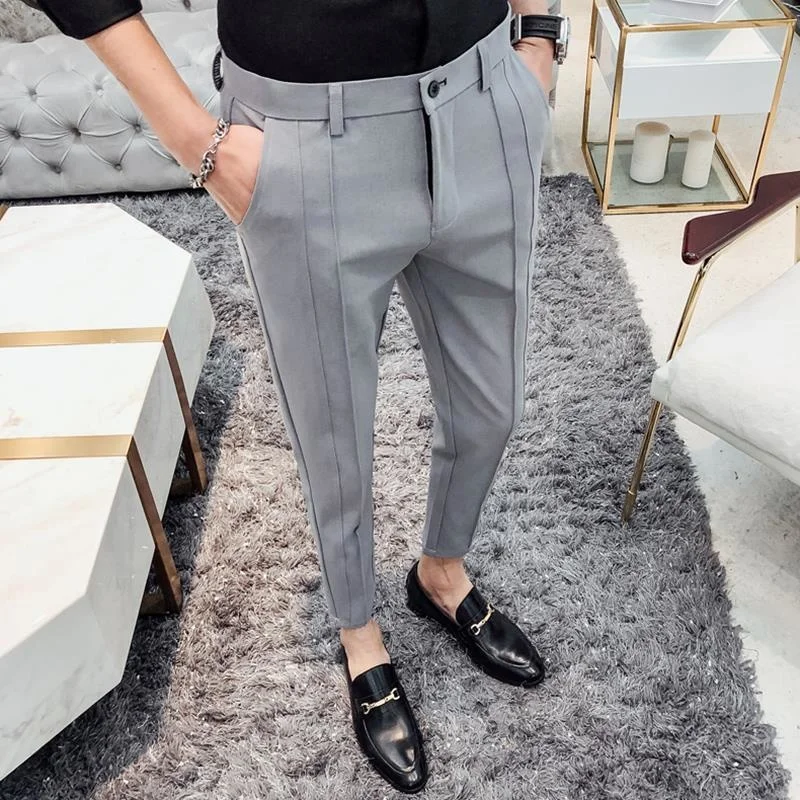 Men 2021 Spring Summer New Ankle Length Suit Pants Male Fashion Solid Color Casual Trousers Men's Business Slim Pants O92
Men 2021 Spring Summer New Ankle Length Suit Pants Male Fashion Solid Color Casual Trousers Men's Business Slim Pants O92
