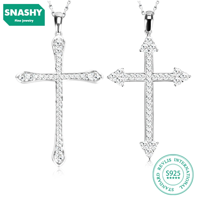 New Arrival Cross Pendant Necklace Accessories Classic 100% 925 Sterling Silver Crystal CZ Pendants Necklace for Women Fine Jewe
New Arrival Cross Pendant Necklace Accessories Classic 100% 925 Sterling Silver Crystal CZ Pendants Necklace for Women Fine Jewe