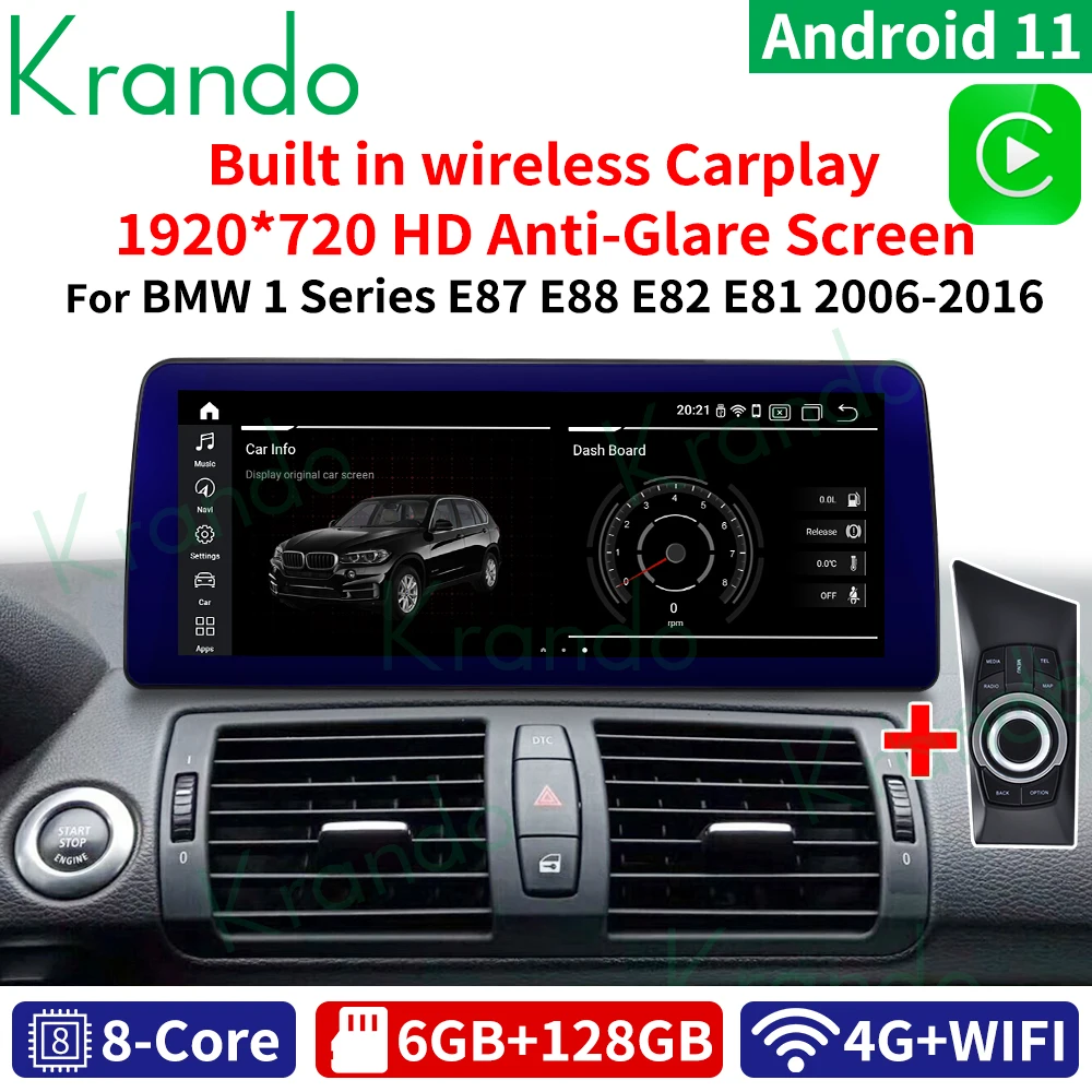 Krando Android 11.0 6G 128G 12.3 Car Radio For BMW 1 Series E81 E82 E87 E88 2006-2012 CCC CIC Navi Idrive Wireless Carplay
Krando Android 11.0 6G 128G 12.3 Car Radio For BMW 1 Series E81 E82 E87 E88 2006-2012 CCC CIC Navi Idrive Wireless Carplay