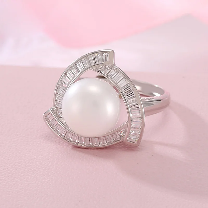 MeiBaPJ Natural Freshwater Pearl Geometry Ring 925 Sterling Silver Ring for Women Fine Wedding Jewelry
MeiBaPJ Natural Freshwater Pearl Geometry Ring 925 Sterling Silver Ring for Women Fine Wedding Jewelry
