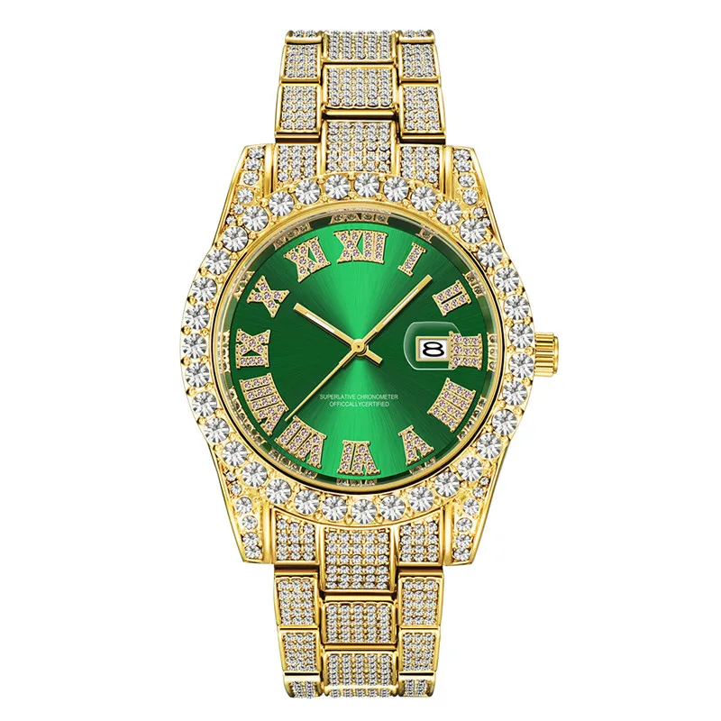 Hip Hop Men Luxury Brand Diamond Watches Men Fashion Alloy Band Gifts Gold Date Quartz Vintage Watch Montres de Marque de Luxe
Hip Hop Men Luxury Brand Diamond Watches Men Fashion Alloy Band Gifts Gold Date Quartz Vintage Watch Montres de Marque de Luxe