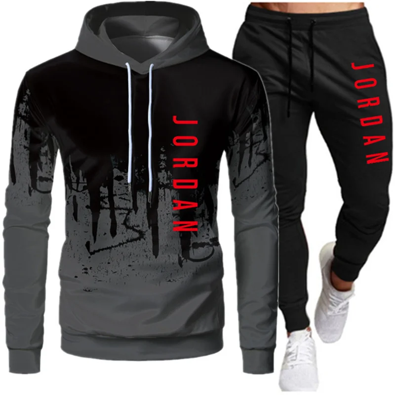 Spring and Autumn Men's Hoodie Sportswear Brand Printing Hooded Sportswear + Sports Pants 2-piece Jogging Casual Sportswear 
Spring and Autumn Men's Hoodie Sportswear Brand Printing Hooded Sportswear + Sports Pants 2-piece Jogging Casual Sportswear