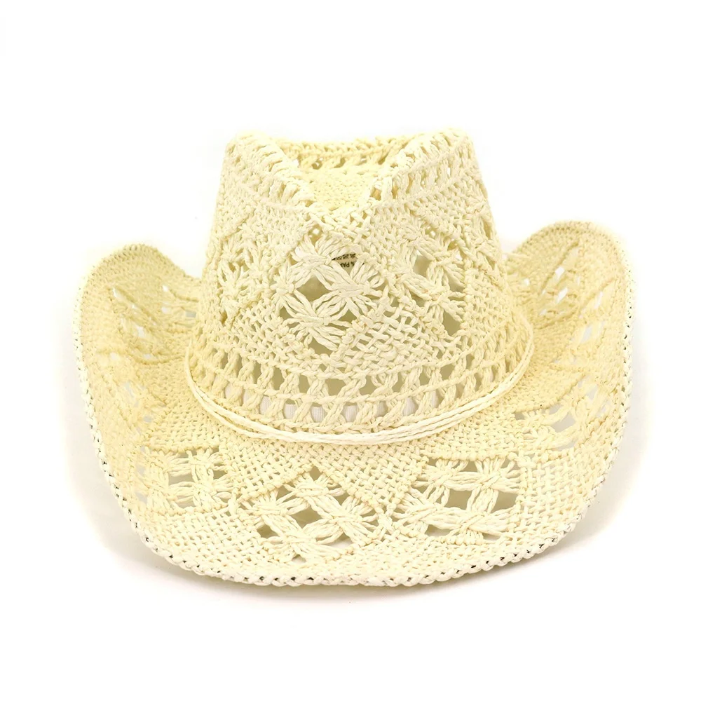 2021 New StyleHand Knitting Western Cowboy Cowgirl Hat Straw Summer Hats Womens Sun Cap Hollow Out Beige Women Men Unisex Sunhat
2021 New StyleHand Knitting Western Cowboy Cowgirl Hat Straw Summer Hats Womens Sun Cap Hollow Out Beige Women Men Unisex Sunhat
