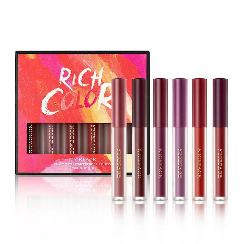 New High Quality Professional Makeup 6pcs Matte Lip Gloss Set Long Lasting Waterproof Liquid Lipstick Kit
New High Quality Professional Makeup 6pcs Matte Lip Gloss Set Long Lasting Waterproof Liquid Lipstick Kit