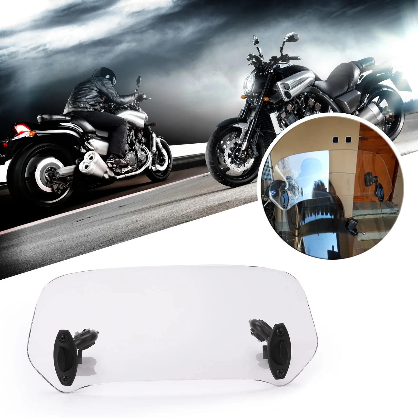 Motorcycle Front Heightening Windshield Clip Accessories Adjustable Small and Large Windshield, Suitable for Yamaha Suzuki
Motorcycle Front Heightening Windshield Clip Accessories Adjustable Small and Large Windshield, Suitable for Yamaha Suzuki