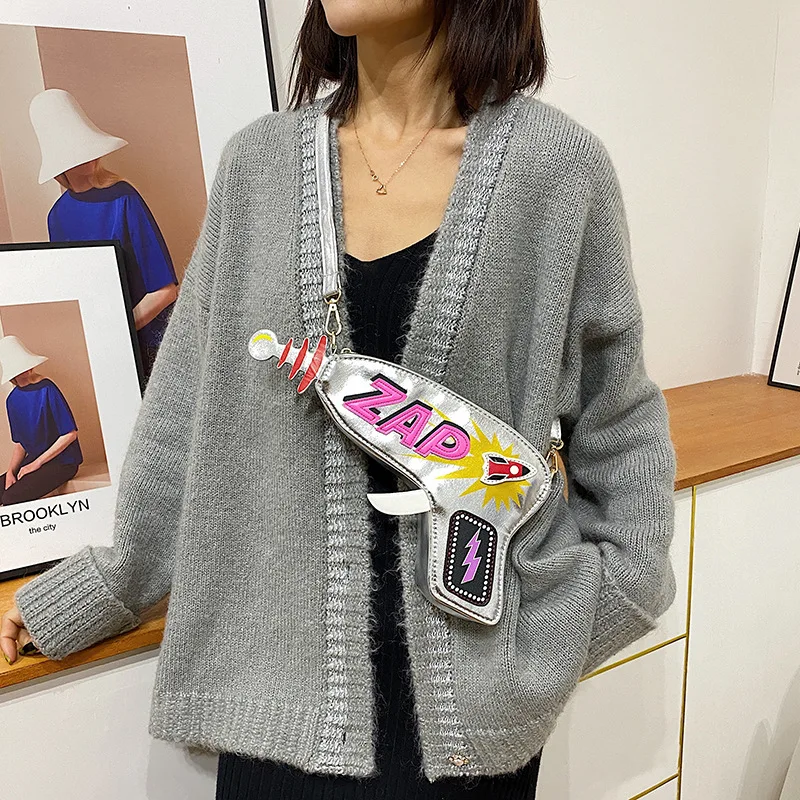 Weysfor Fashion Laser Gun Shape Crossbody Bag Purses Handbags for Women 2021 Shoulder Purse Girl's Clutch Bag Pu Leather Pouch 
Weysfor Fashion Laser Gun Shape Crossbody Bag Purses Handbags for Women 2021 Shoulder Purse Girl's Clutch Bag Pu Leather Pouch