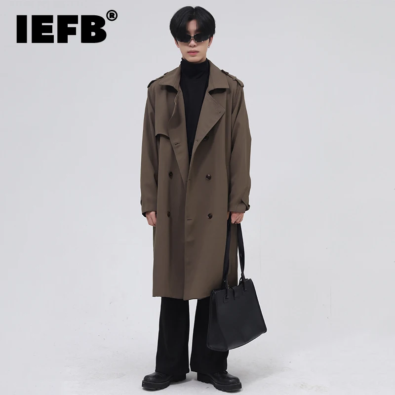 IEFB Men's Double Breasted Simple Windbreaker With Belt 2022 New Autumn Fashion Long Coat Oversized Korean Trend Coats 9Y9843
IEFB Men's Double Breasted Simple Windbreaker With Belt 2022 New Autumn Fashion Long Coat Oversized Korean Trend Coats 9Y9843