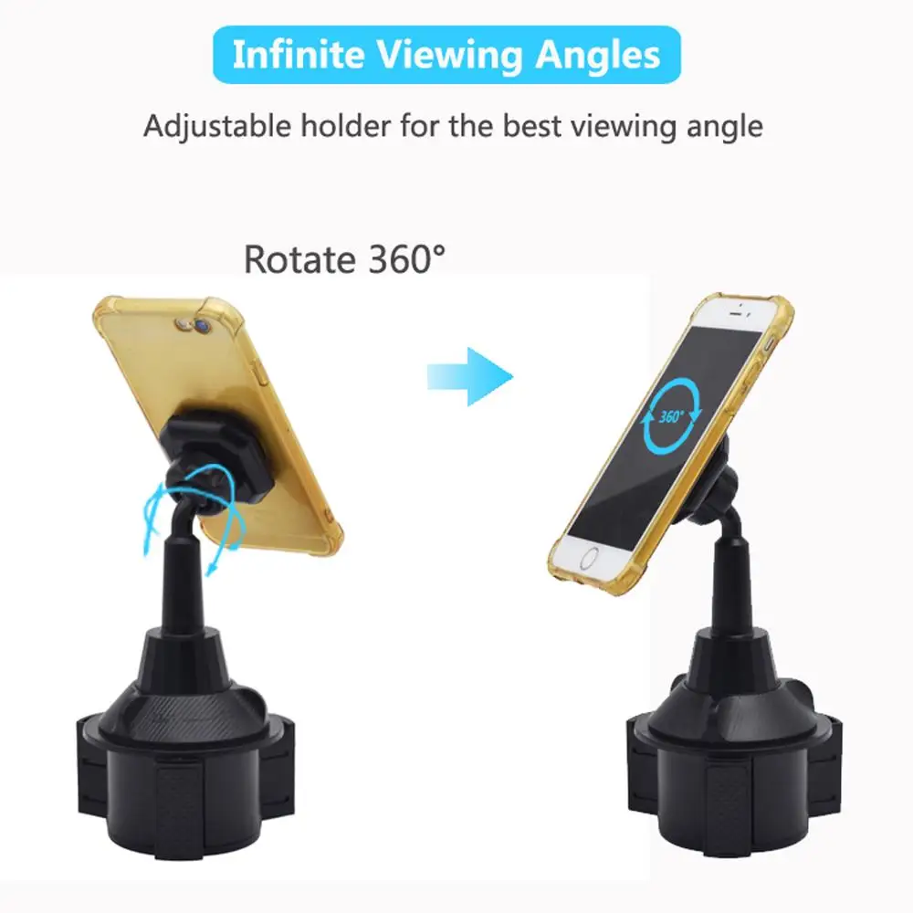 

Universal 360 Degree Rotation Magnetic Car Cup Cellphone Holder Mount Cradle for -iphone -Samsung -Xiaomi Smartphone GPS