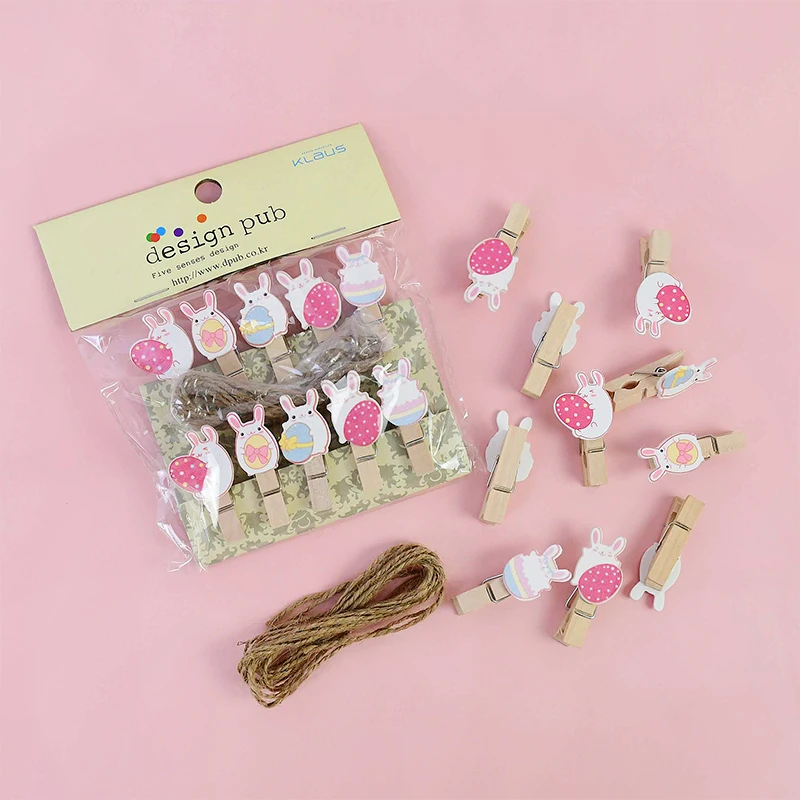 10pcs Easter Photo Clips Cartoon Bunny Wooden Clip With 2M Rope For Easter Festival Backdrop Home Party Decorations Rabbit Clips
10pcs Easter Photo Clips Cartoon Bunny Wooden Clip With 2M Rope For Easter Festival Backdrop Home Party Decorations Rabbit Clips