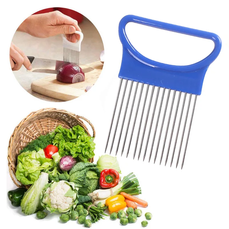 Stainless Steel Onion Needle Multifunctional Vegetable Slicer Household Kitchen Utensils Fruit Manual Processor Tomato Cutter
Stainless Steel Onion Needle Multifunctional Vegetable Slicer Household Kitchen Utensils Fruit Manual Processor Tomato Cutter