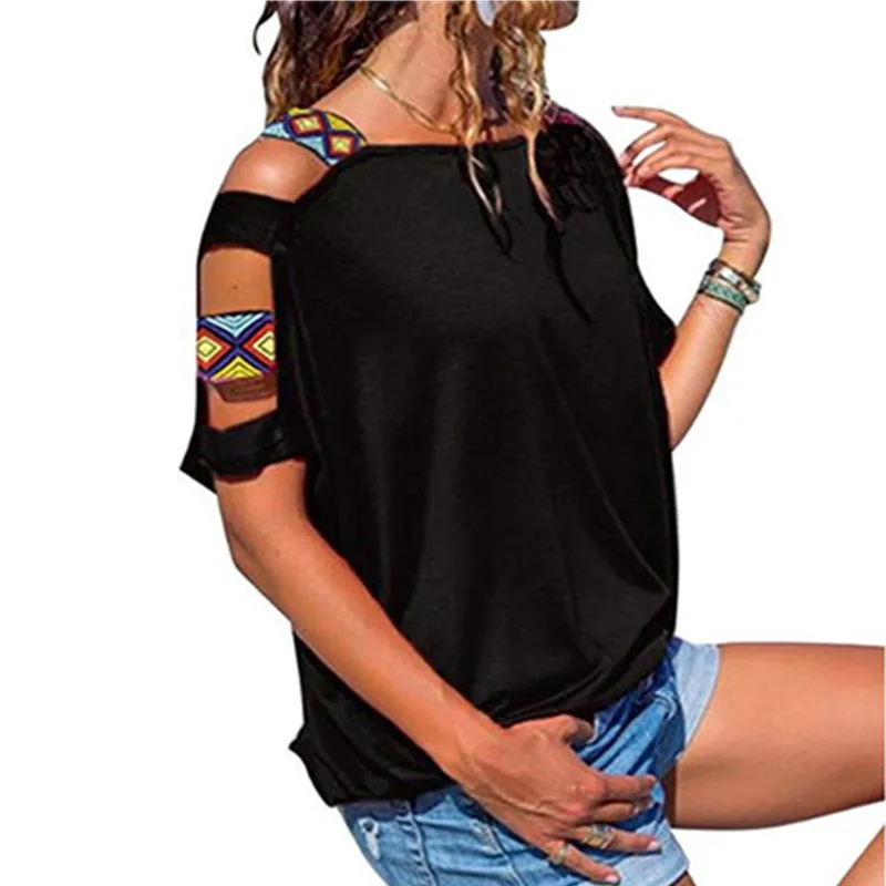 Women T Shirt T-shirt Sexy Sleeve Cut Out Hollow Out Casual Tee Shirts Tops Camisetas Feminina New Top
Women T Shirt T-shirt Sexy Sleeve Cut Out Hollow Out Casual Tee Shirts Tops Camisetas Feminina New Top