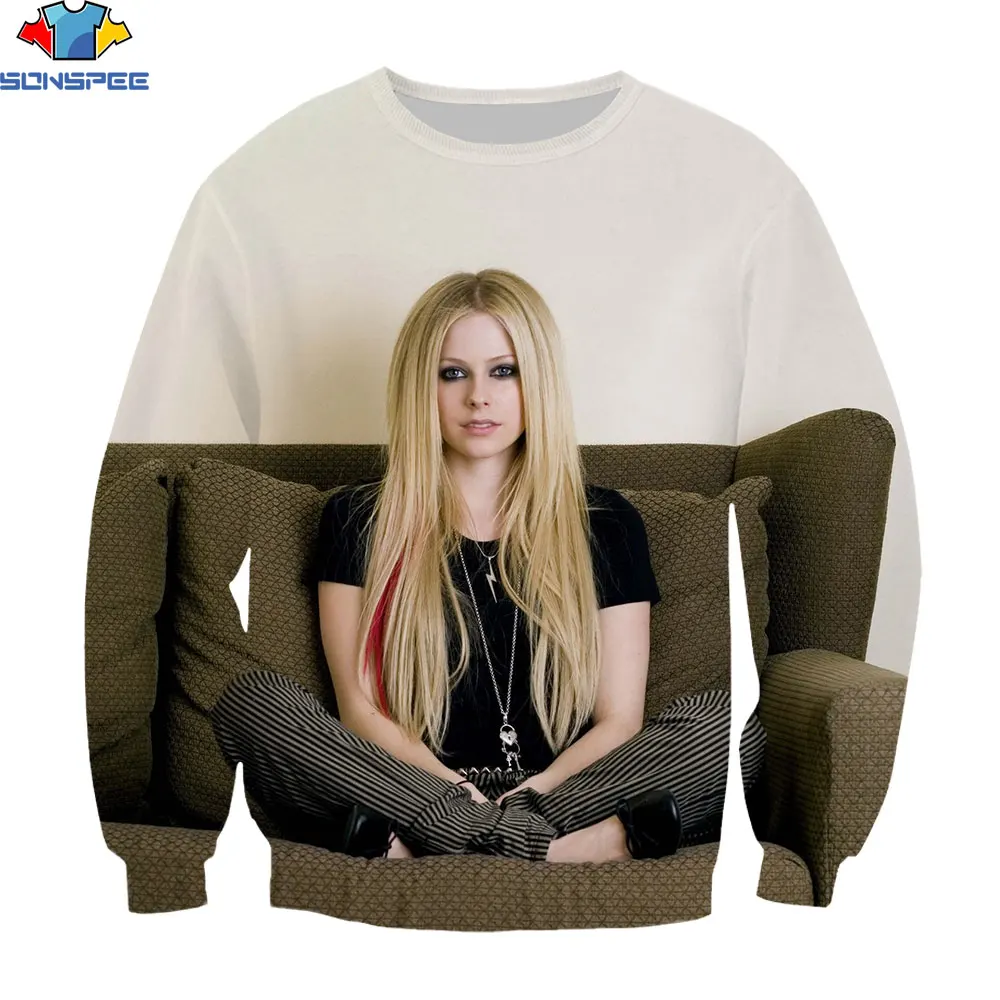 SONSPEE Avril Lavigne 3D Printed Sweatshirt Men and Women Fall Fashion Casual Long-sleeved Singer Wear Oversized Sportswear
SONSPEE Avril Lavigne 3D Printed Sweatshirt Men and Women Fall Fashion Casual Long-sleeved Singer Wear Oversized Sportswear