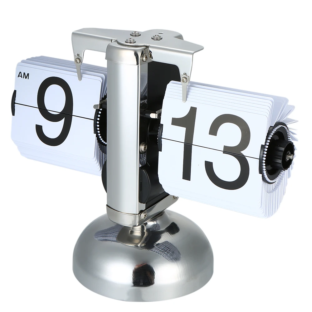 Flip Digital Clock Small Scale Table Clock Retro Flip Clock Stainless Steel Flip Internal Gear Operated Quartz Clock Home Decor
Flip Digital Clock Small Scale Table Clock Retro Flip Clock Stainless Steel Flip Internal Gear Operated Quartz Clock Home Decor