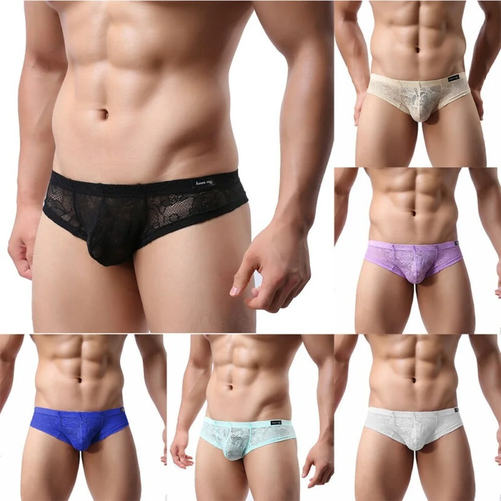 Men Plain Lingerie Lace Thong Panties Floral Low Rise Briefs Underwear Underpant
Men Plain Lingerie Lace Thong Panties Floral Low Rise Briefs Underwear Underpant