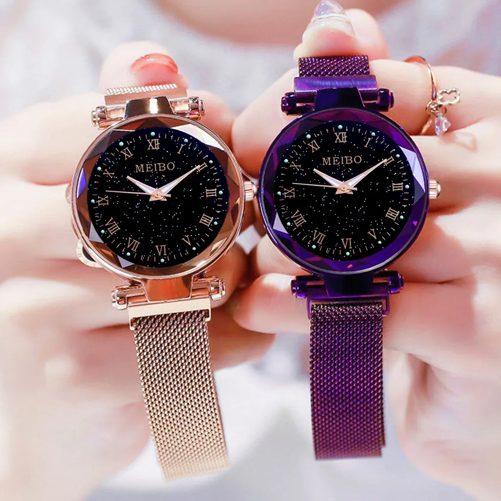 Fashion Starry Sky Flat Glass Quartz Mesh With Magnetic Buckle Ladies Watch women watch Dress watch Party decoration gifts
Fashion Starry Sky Flat Glass Quartz Mesh With Magnetic Buckle Ladies Watch women watch Dress watch Party decoration gifts