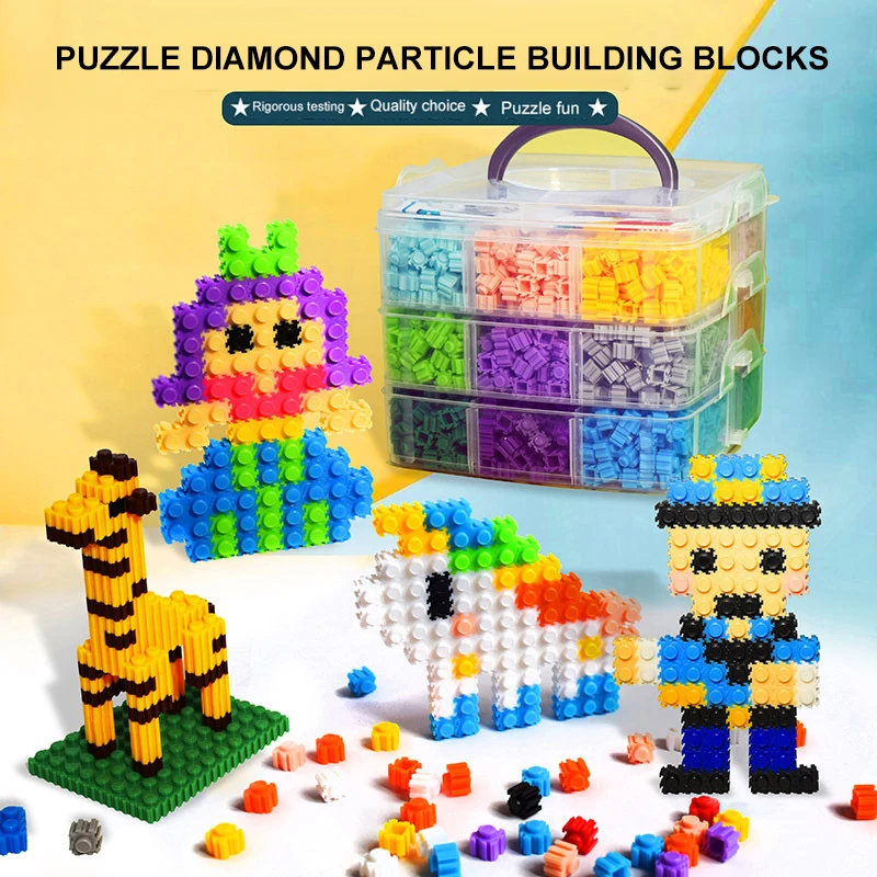 Multicolor Children'S Handmade DIY Puzzle Particle Building Block Toy Creative Diamond Micro Particle Handicraft Toy
Multicolor Children'S Handmade DIY Puzzle Particle Building Block Toy Creative Diamond Micro Particle Handicraft Toy