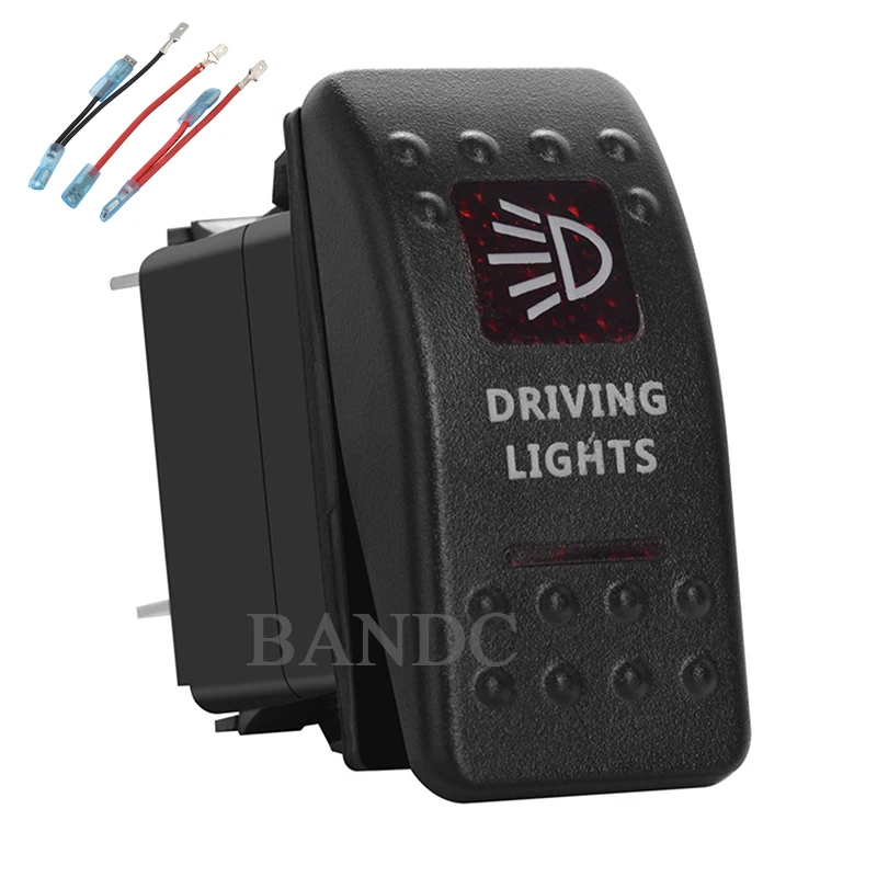 DRIVING LIGHTS Rocker Switch 5 Pins on-off SPST Dual Red Led Lamp for Car Boat RV Truck Vehicles,Waterproof,Jumper Wires
DRIVING LIGHTS Rocker Switch 5 Pins on-off SPST Dual Red Led Lamp for Car Boat RV Truck Vehicles,Waterproof,Jumper Wires