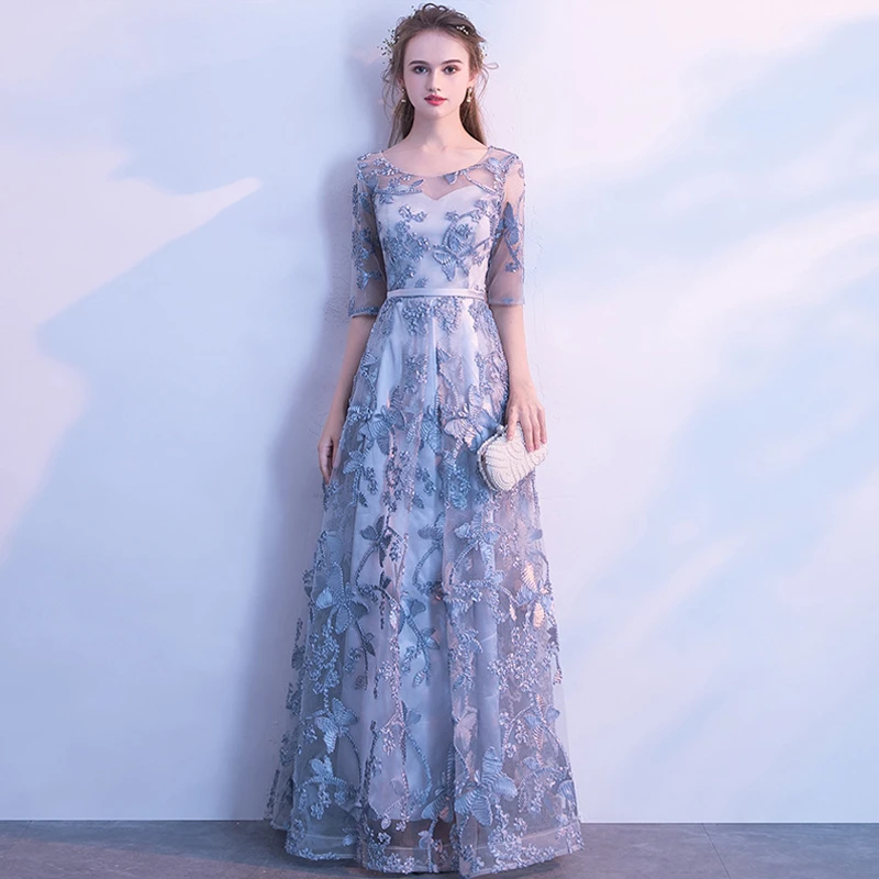 Blue Lace Evening Dress Cheongsam Modern Host Elegant Slim Long Qi Pao Women Chinese Traditional Clothing Qipao Promotion Robe
Blue Lace Evening Dress Cheongsam Modern Host Elegant Slim Long Qi Pao Women Chinese Traditional Clothing Qipao Promotion Robe