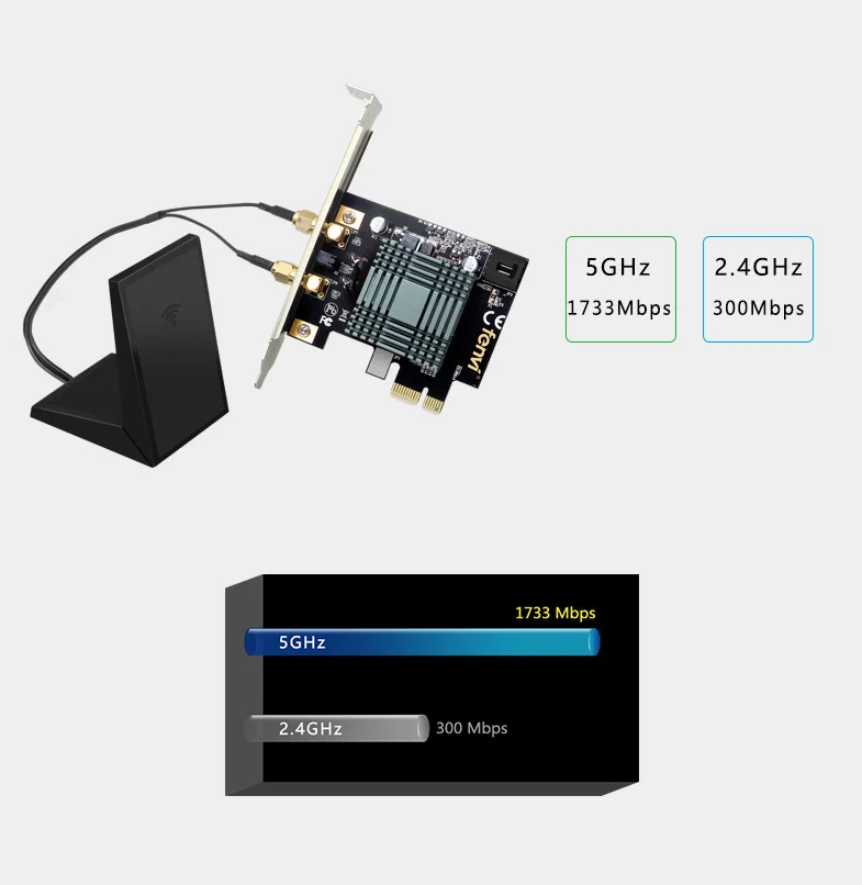 Двухдиапазонный 2030 Мбит/с настольный компьютер PCI-E беспроводной адаптер 9260NGW WiFi +