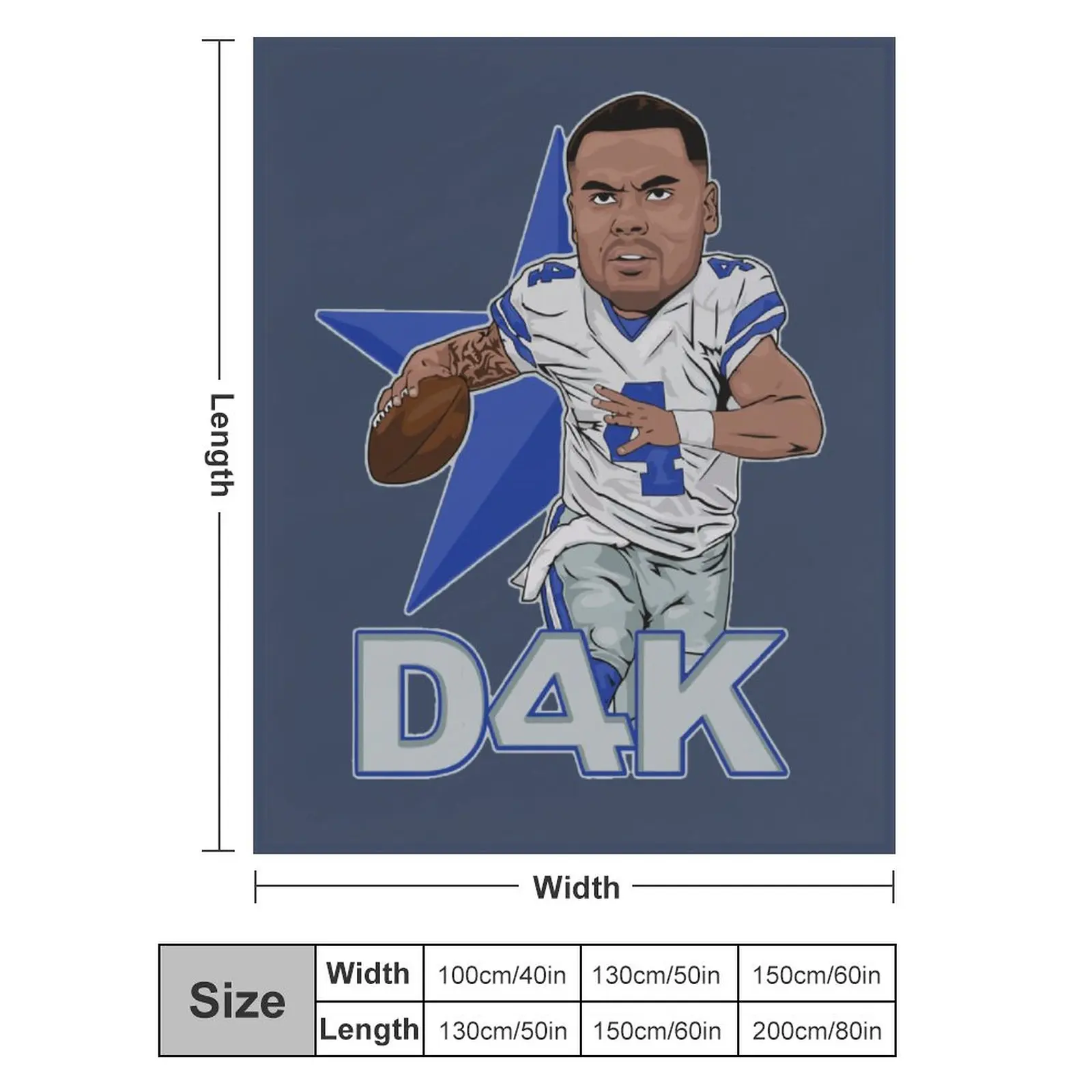 Blanket 4 Dak Prescott Ultra Soft Micro Fleece Cozy Lightweight Microfiber Flannel All Season Living Room Bedroom Vertical
Blanket 4 Dak Prescott Ultra Soft Micro Fleece Cozy Lightweight Microfiber Flannel All Season Living Room Bedroom Vertical